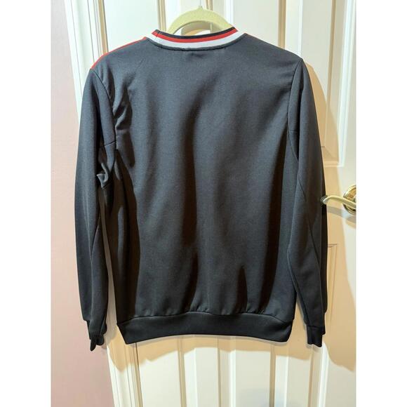 Manchester United Long Sleeve Pullover NO SIZE TAG Black Red Man U Soccer - Picture 4 of 7